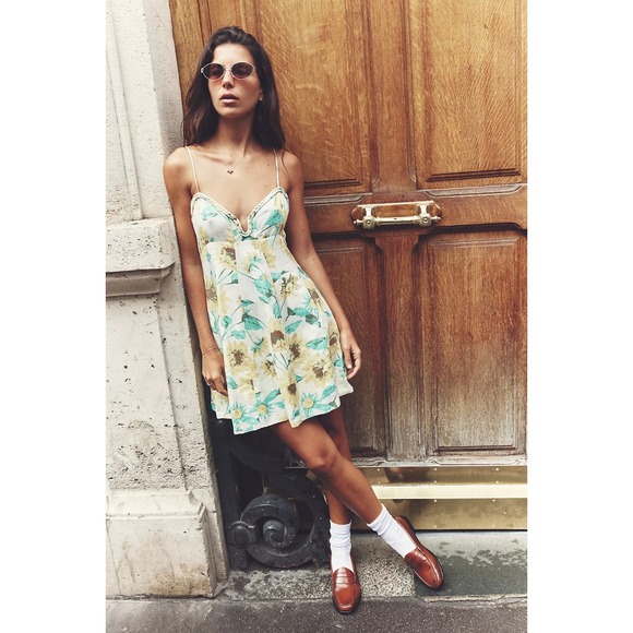 Free People NWT Altura Floral Printed Mini Dress in Size Medium MSRP $128‎